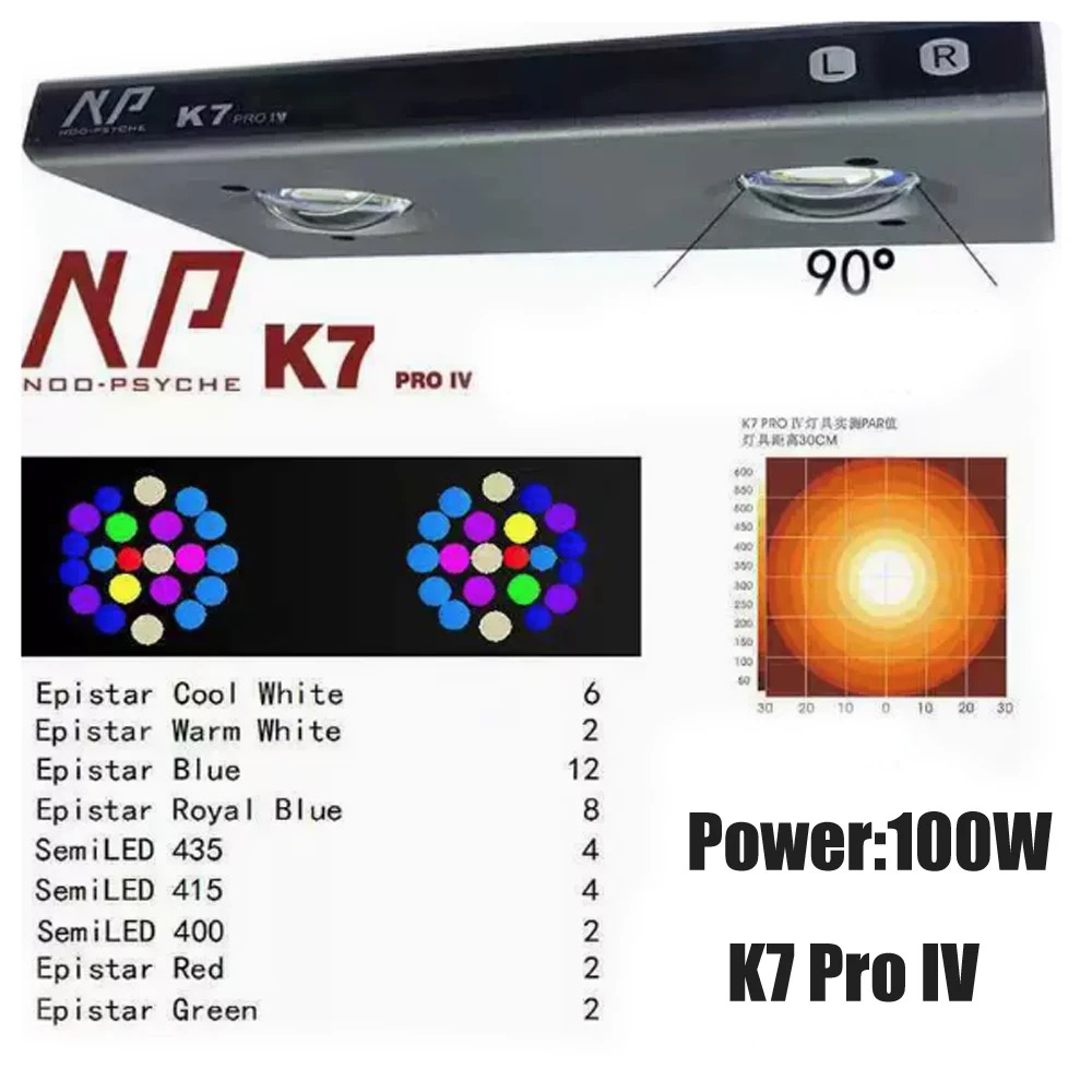 Reef Aquarium - Noopsyche NP K7Pro IV 100W Aplikacja