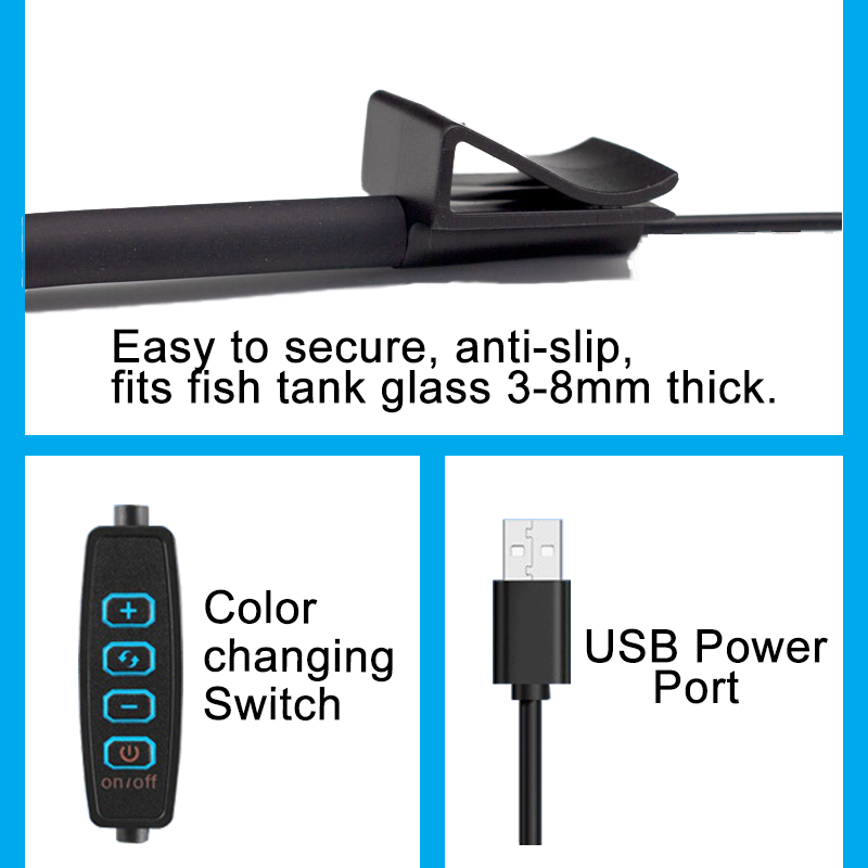 Lampa LED do akwarium USB, ośw – Aquarium Marine Lights recenzja i cena