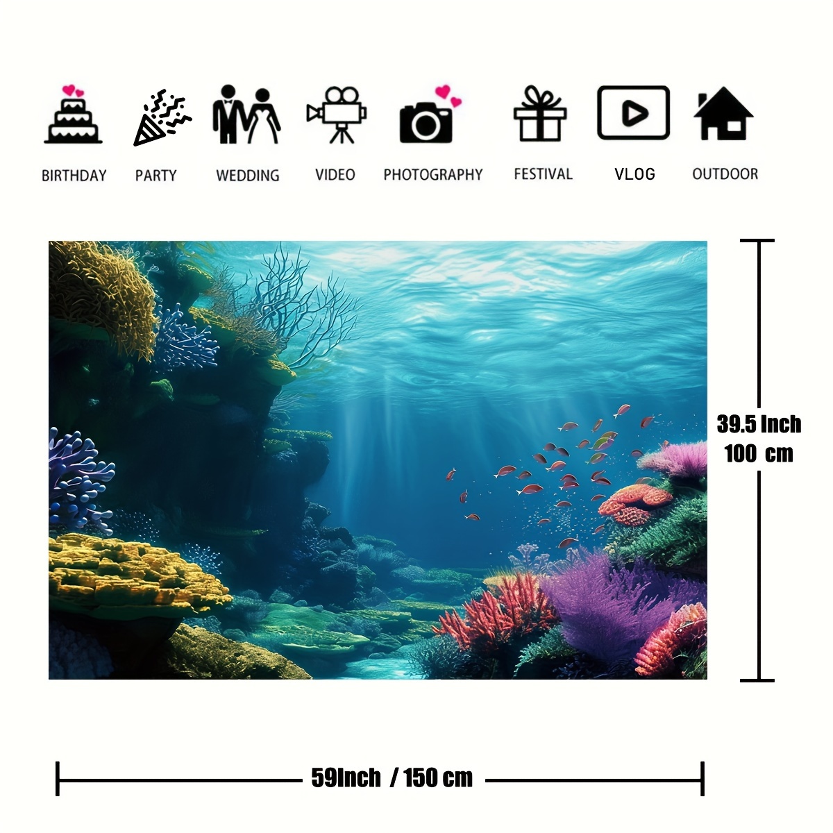 1 szt. Podwodna tkanina dekora – Reef Aquarium recenzja i cena